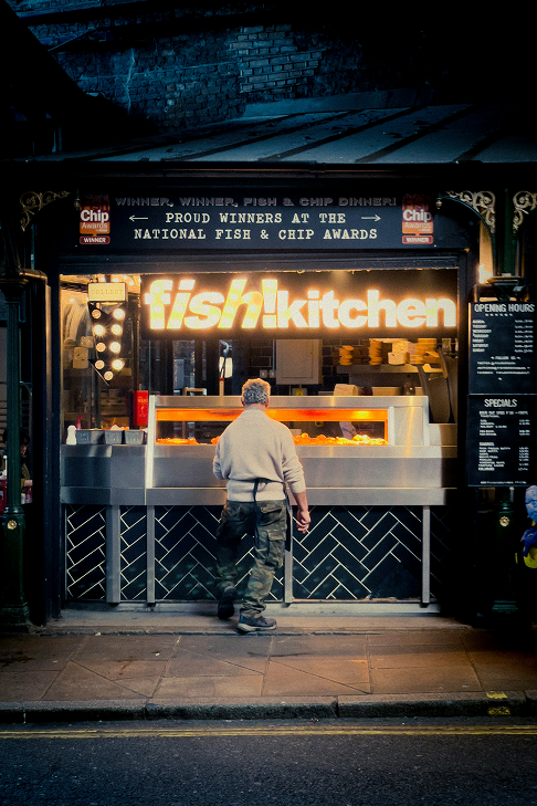 Chef at an outside restaurant